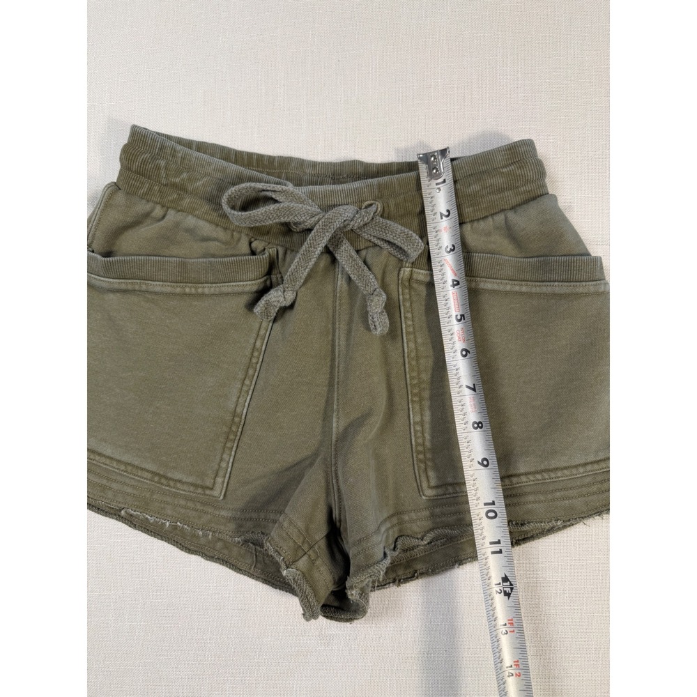 Daily Practice Anthropologie Olive Green Drawstring Shorts XS Utility Pockets - Picture 8 of 8